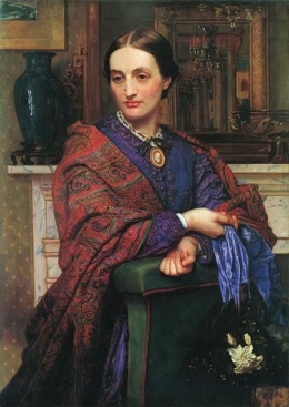 Portrait of Fanny Holman Hunt karya William Holman Hunt (Sumber: wikiart.org) 