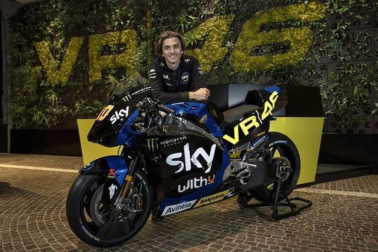 VR46 dengan pebalap Luca Marini di MotoGP 2021 masih menumpang di tim Esponsorama Avintia Racing Team.  Sumber: Skyracingteamvr46/via Kompas.com