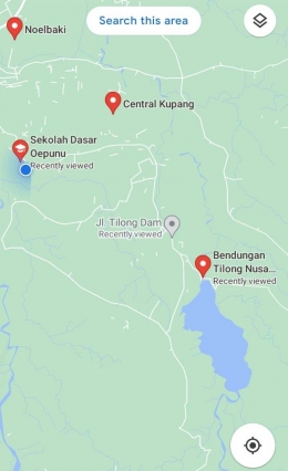 Peta Tilong: google map/Tangkapan layar dokumentasi pribadi