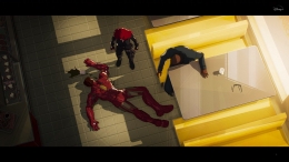 Tony Stark mati saat terkena suntik antidote. Sumber : Disney+