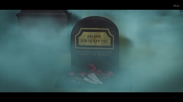 Makam Hope Van Dyne di serial What If. Sumber : Disney+