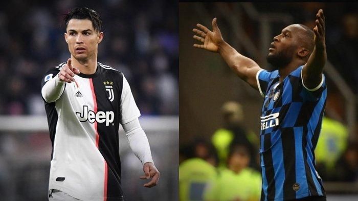 Cristiano Ronaldo kala masih berseragam Juventus dan Romelu Lukaku kala masih berseragam Inter Milan (sumber : kaltim.tribunnews.com)