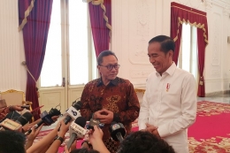 Pertemuan antara Ketua UMUM PAN, Zulkifli Hasan dan Presiden RI Joko Widodo di Istana Merdeka, Jakarta. Foto: KOMPAS.com/Ihsanuddin
