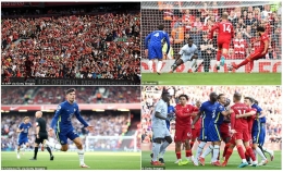 (Momen babak pertama Liverpool kontra Chelsea/ sumber foto dilansir dari Dailymail.co.uk)