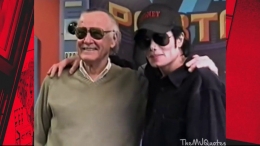 Michael Jackson saat bersama Stan Lee di sebuah acara. Sumber : twitter.com/keyamorgan