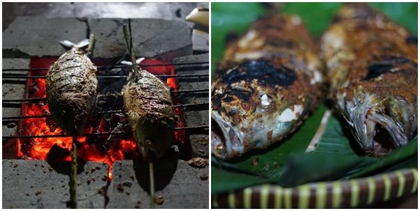 Makan ikan bakar di halaman Museum Kebangkitan Nasional (Foto: Panitia Bermalam di Muskitnas)
