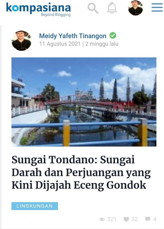 Tangkapan layar Kompasiana.com