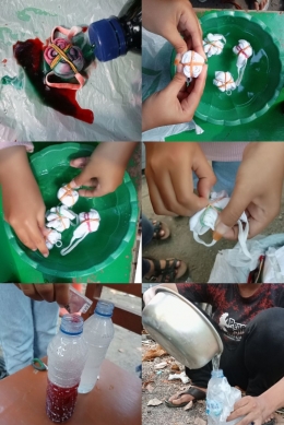 Proses Pembuatan Masker Tie Dye (Dokpri)