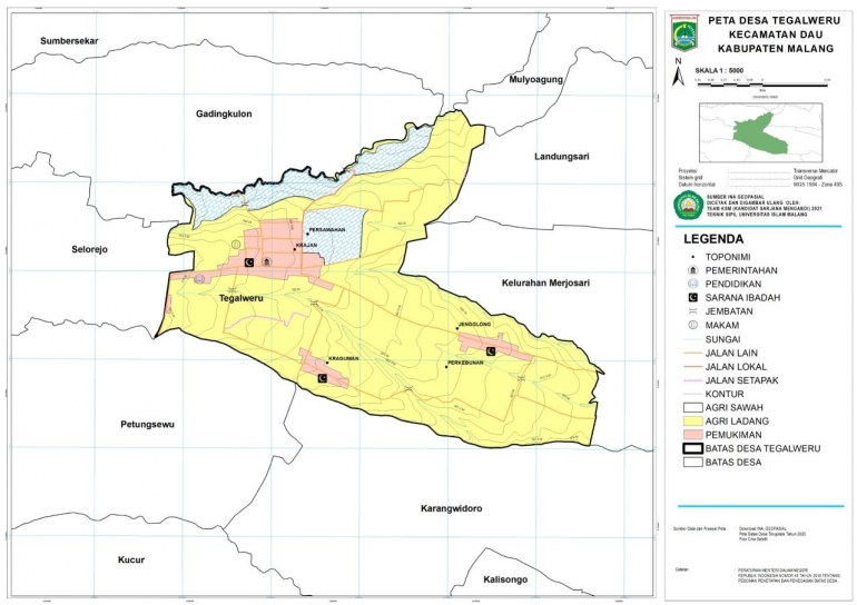 Peta Terbaru Desa Tegalweru  (Dok. pribadi)