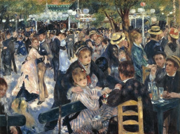 Dance at Moulin de la Galette karya Pierre-Auguste Renoir (Sumber: wikiart.org) 
