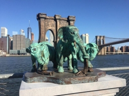 Brooklyn Bridge Park Elephant Stampede Monument 1929