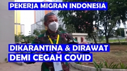 Pekerja Migran Indonesia dikarantina untuk cegah Covid-19. Foto: isson khairul