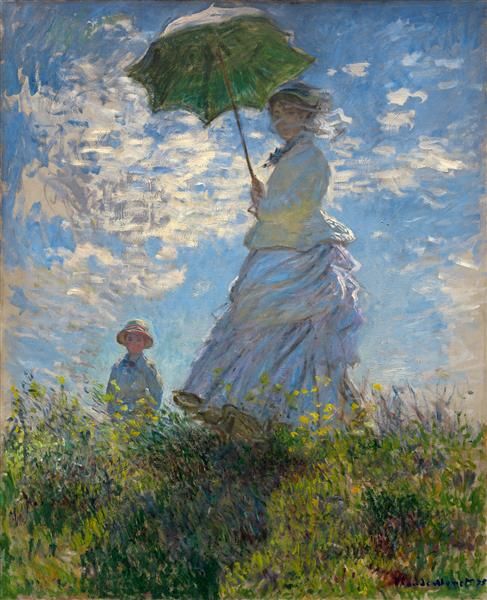 The Promenade, Woman with a Parasol karya Claude Monet (Sumber: wikiart.org) 
