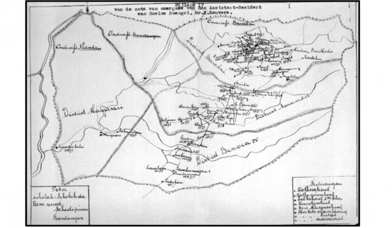 Peta Wilayah Afdeling Hulu Sungai (II) 1937 