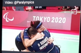 Seperti tangkapan pada camera dari Video Paralympics/ dijepret via ponsel