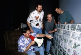    Toy Story Director John Lasseter with Joe Ranft, Pete Docter and Andrew Stanton. Sumber : TIME