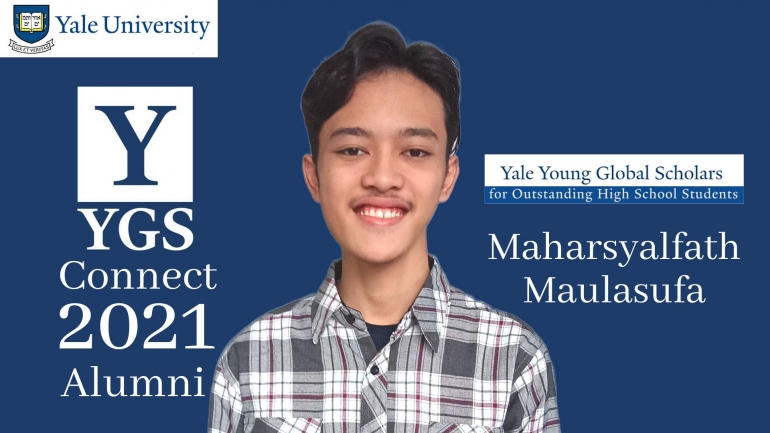 Maharsyalfath (18) penerima beasiswa $3,500 Yale Young Global Scholars (YYGS) Connect 2021, Yale University, Amerika Serikat. (dok. pribadi)