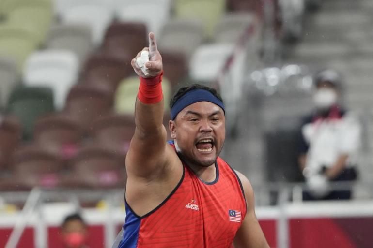 Atlet tolak peluru Malaysia di Paralimpiade Tokyo 2020, Muhammad Ziyad Zolkef. (Foto: AP PHOTO/EUGENE HOSHIKO via KOMPAS.com)