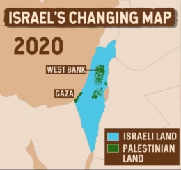 Peta wilayah Israel dan Palestina tahun 2000. (BBC)