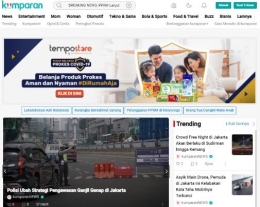 Portal berita Kumparan berbasis situs web. Sumber: Kumparan.com
