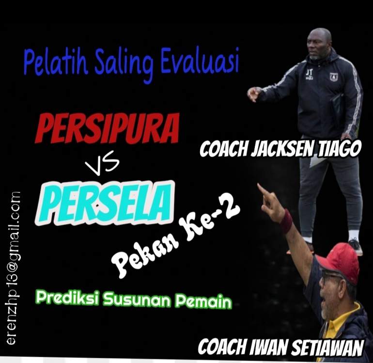 Foto: Coach Jacksen Tiago dan Iwan Setiawan Saling mengevaluasi tim/Sumber: Ilustrasi Pribadi
