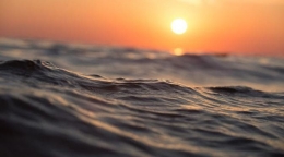 Ilustrasi.matahari dan laut senja.dok.pixabay.2021