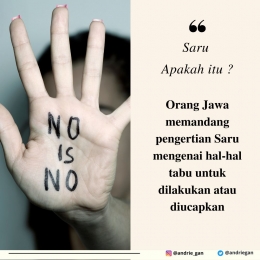 Saru bagi Orang Jawa - No is No - karena tabu I Sumber Foto : Canva