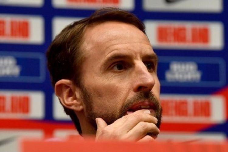 Manajer Inggris, Gareth Southgate sudah menemukan 11 pemain pilihannya untuk Three Lions (Foto AFP/Andrej Isakovic via Kompas.com)