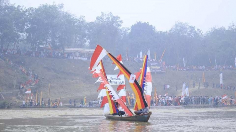 Festival Pamalayu yang digelar oleh Kabupaten Dharmasraya, beberapa waktu lalu. 
