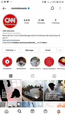 Instagram CNN Indonesia (Sumber: Instagram CNN Indonesia)