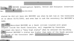 Salah satu bagian dokumen rahasia yang dirilis. Sumber: FBI