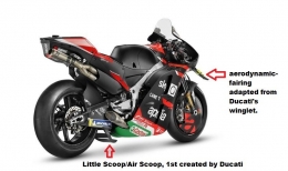 Apa yang ada di motor MotoGP sekarang, berawal dari kreasi dan inovasi Ducati. Sumber: Diolah penulis dari Dokumentasi Aprilia/via Kompas.com