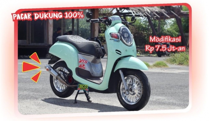 Pacar dukung 100% modif scoopy 2018 jadi keren/dokppri
