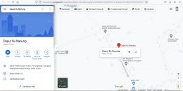 Lokasi Dapur Bu Nanung di Google Maps