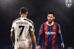 Ronaldo dan Messi, sumber gambar; . (TWITTER.COM/BRFOOTBALL) dalam bolasport.com