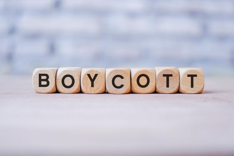 Ilustrasi boycott| Sumber: Shutterstock via Kompas.com