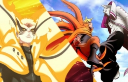 Naruto dengan Baryon Mode Kurama melawan Otsutsuki Isshiki. (Sumber: DevianArt edit by Ilham Maulana)