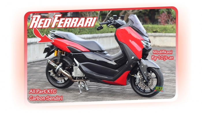 new nmax rubah cat warna merah ferrari