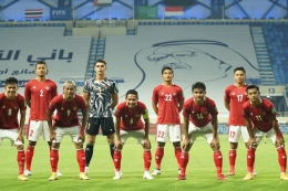 Pemain Timnas Indonesia saat berlaga di Kualifikasi Piala Dunia 2022 Zona Asia. (PSSI via kompas.com)