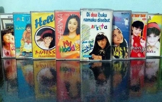 Deretan Kaset Tape Genre Lagu Anak. Sumber Jawa Post