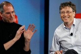 Steve Jobs dan Bill Gates (sumber foto ist dalam Kompas.com)