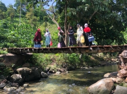 Contoh jembatan akses ke kebun durian di Lhong