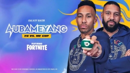 Poster turnamen Fortnite Galaxy Racer Aubameyang Cup. Foto: akun Twitter @GalaxyRacerDxb