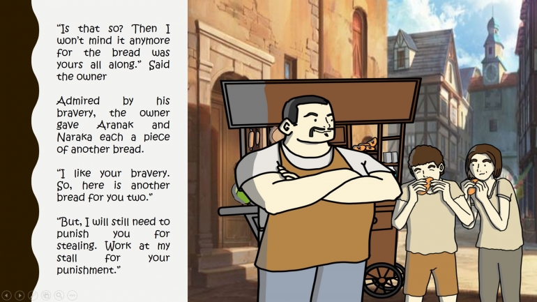 Salah satu halaman dari komik A Piece f Bread