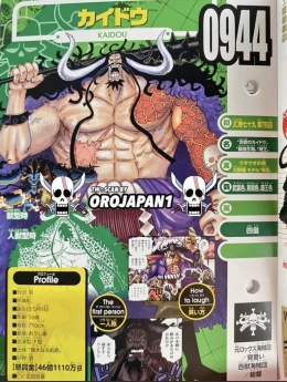 Vivre Card terbaru One Piece menceritakan pertarungan Shanks vs Kaido. (Sumber: Greenscene)