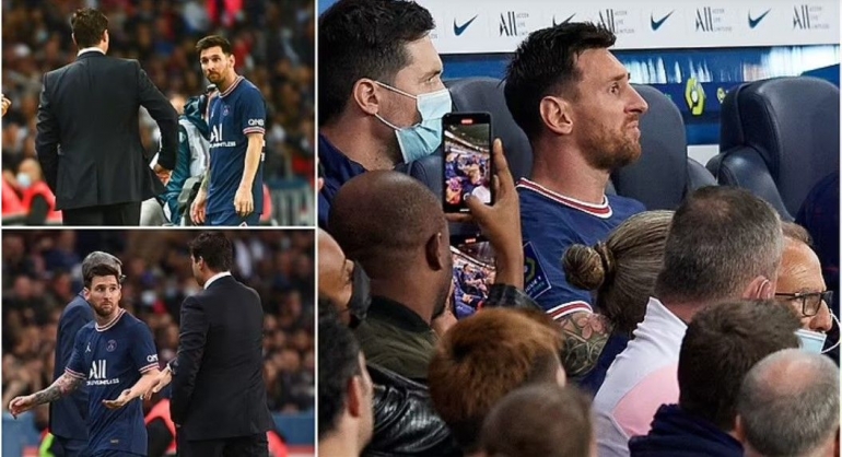 Sejumlah ekpresi Messi saat dan usai meninggalkan lapangan pertandingan: Dailymail.co.uk