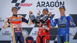 Francesco Bagnaia meraih kemenangan pertama di MotoGP di seri Aragon, Spanyol, pekan lalu: Dorna Sports