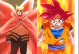 Foto ilustrasi gaya bertarun Naruto mirip goku | sumber: (gambar Naruto: screenshot dari video episode 216 crunchyroll.com dan Goku: pdvg.it)