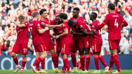 Liverpool merayakan gol dari Naby Keita (Sumber: Twitter.com/LFC)