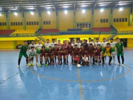  Tim Futsal GIK dalam sebuah laga uji coba melawan tim futsal PON Sumut 2021 (Dok. Pribadi A. Perangin-angin)